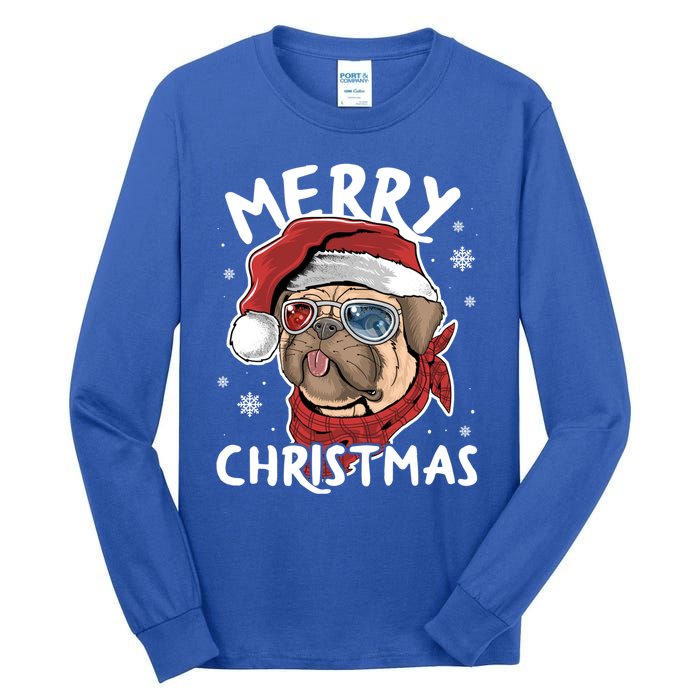 Christmas Pug Funny Christmas Pjs For Family And Dog Lovers Cool Gift Tall Long Sleeve T-Shirt