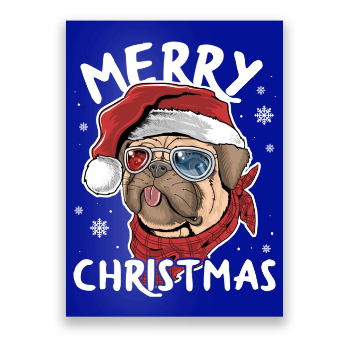 Christmas Pug Funny Christmas Pjs For Family And Dog Lovers Cool Gift Poster