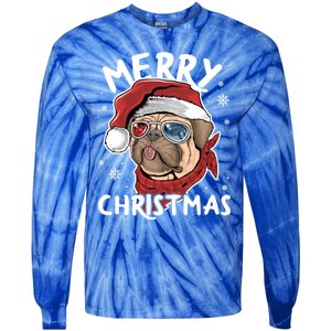 Christmas Pug Funny Christmas Pjs For Family And Dog Lovers Cool Gift Tie-Dye Long Sleeve Shirt