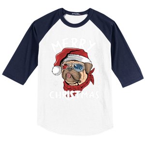 Christmas Pug Funny Christmas Pjs For Family And Dog Lovers Cool Gift Baseball Sleeve Shirt