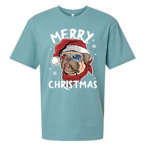 Christmas Pug Funny Christmas Pjs For Family And Dog Lovers Cool Gift Sueded Cloud Jersey T-Shirt