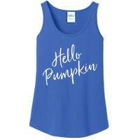 Cute Pumpkin Fall Weather Halloween Top Hello Pumpkin Gift Ladies Essential Tank