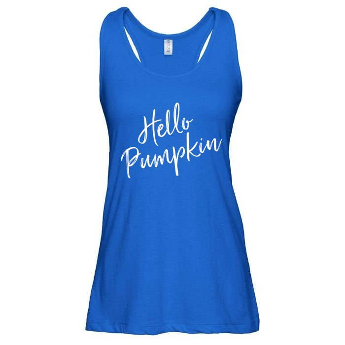 Cute Pumpkin Fall Weather Halloween Top Hello Pumpkin Gift Ladies Essential Flowy Tank