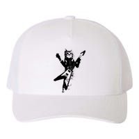 Cat Playing Flying V Guitar Musician Cat Lover TShirt Yupoong Adult 5-Panel Trucker Hat