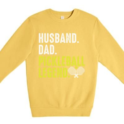 Cool Pickleball For Husband Dad Pickleball Player Gift Premium Crewneck Sweatshirt