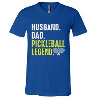 Cool Pickleball For Husband Dad Pickleball Player Gift V-Neck T-Shirt