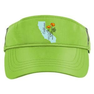 California Poppy Flower Adult Drive Performance Visor