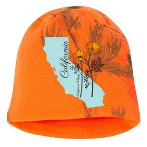 California Poppy Flower Kati - Camo Knit Beanie