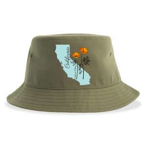 California Poppy Flower Sustainable Bucket Hat