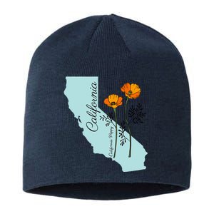 California Poppy Flower Sustainable Beanie