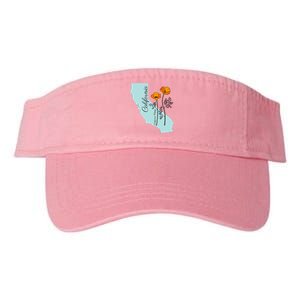 California Poppy Flower Valucap Bio-Washed Visor