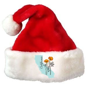 California Poppy Flower Premium Christmas Santa Hat