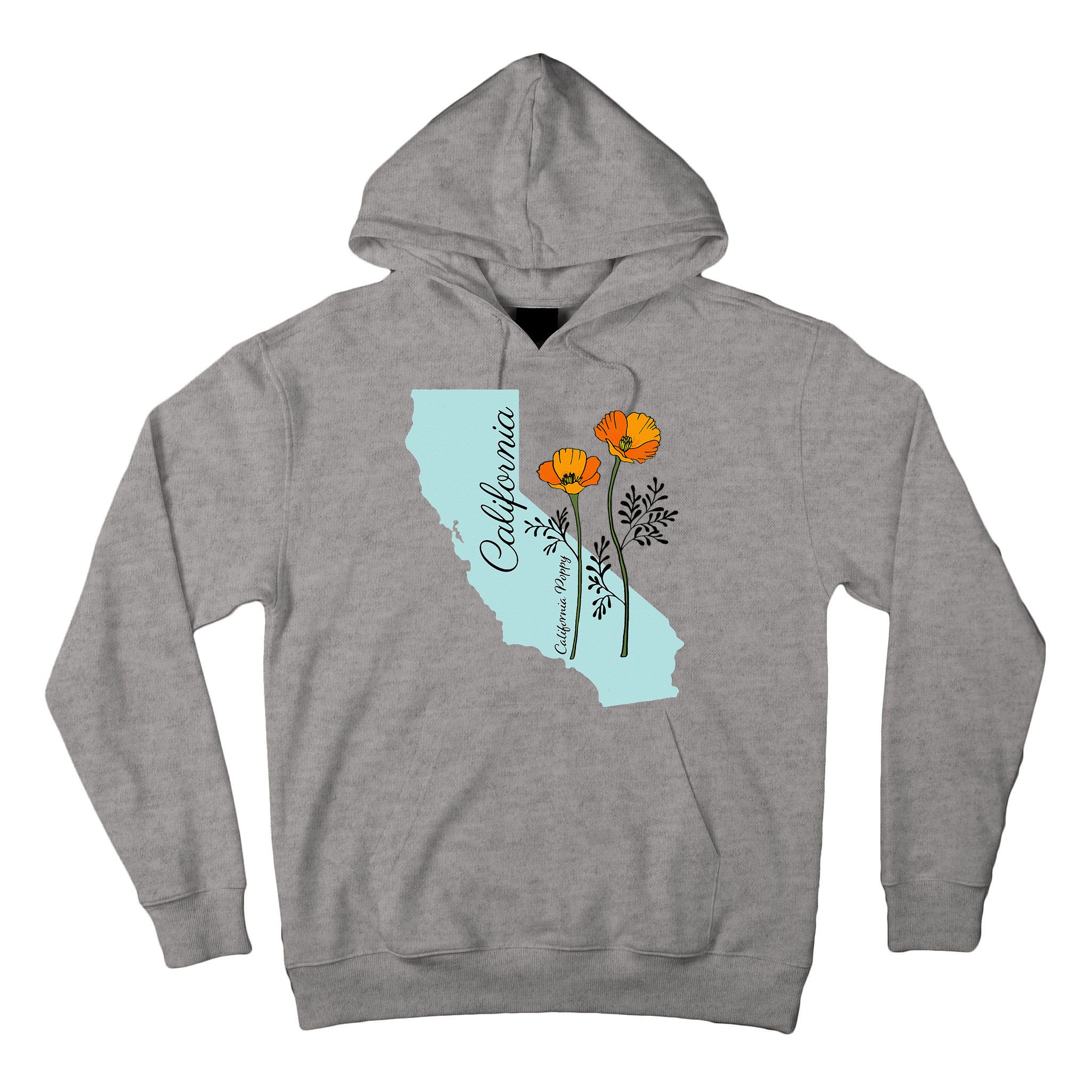 California Poppy Flower Tall Hoodie