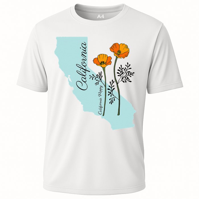 California Poppy Flower Cooling Performance Crew T-Shirt