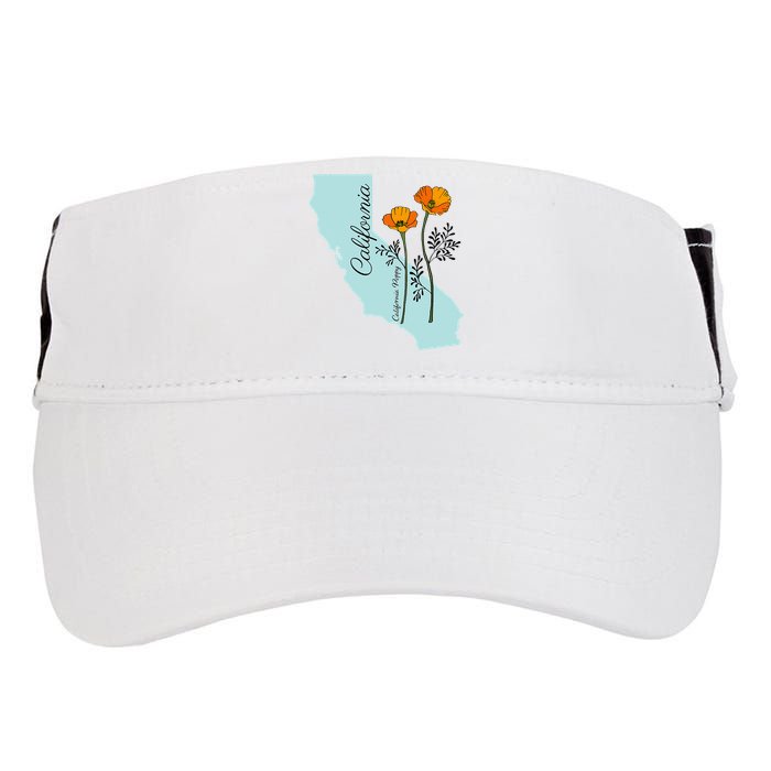 California Poppy Flower Adult Drive Performance Visor