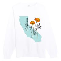 California Poppy Flower Premium Crewneck Sweatshirt