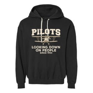 Cool Pilot For Wo Aircraft Pilot Airplane Flying Garment-Dyed Fleece Hoodie