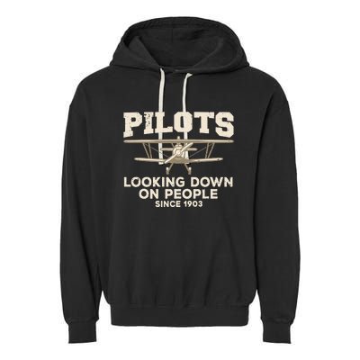 Cool Pilot For Wo Aircraft Pilot Airplane Flying Garment-Dyed Fleece Hoodie