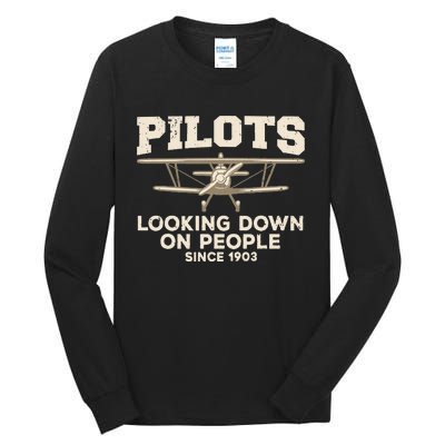 Cool Pilot For Wo Aircraft Pilot Airplane Flying Tall Long Sleeve T-Shirt