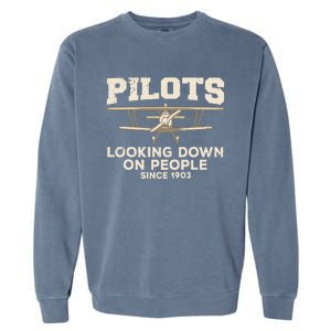 Cool Pilot For Wo Aircraft Pilot Airplane Flying Garment-Dyed Sweatshirt