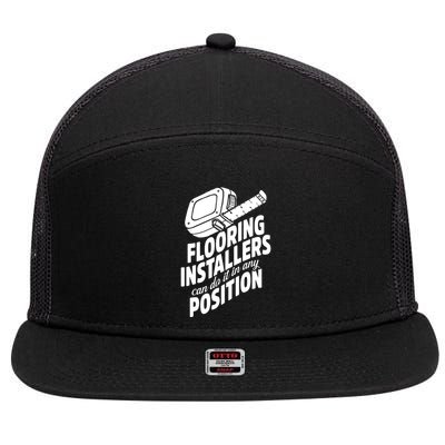 Contractor Position Floor Installation 7 Panel Mesh Trucker Snapback Hat