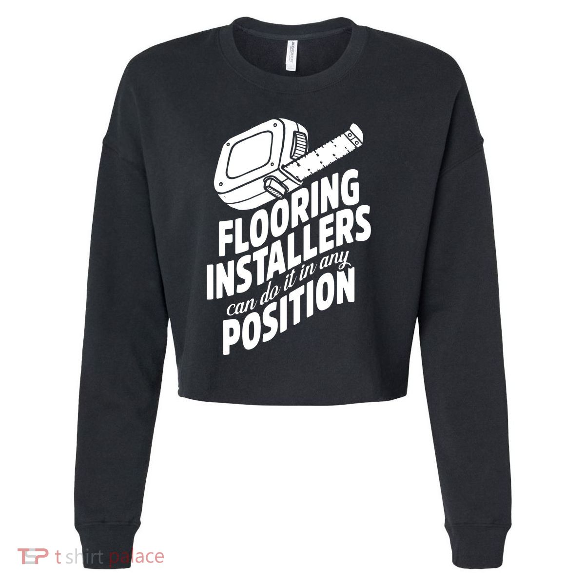 Contractor Position Floor Installation Cropped Pullover Crew