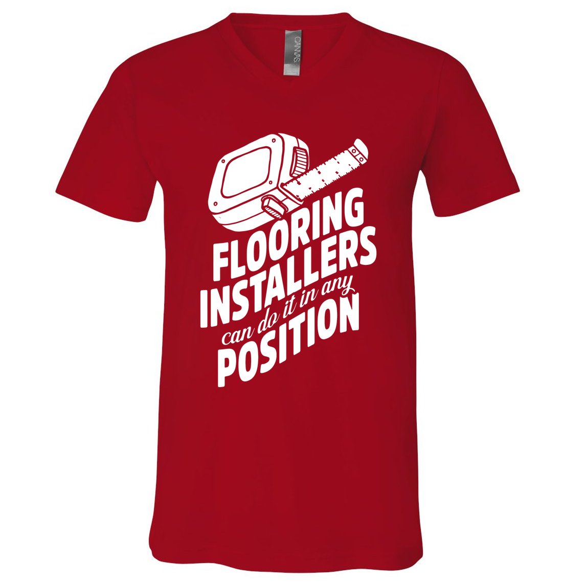 Contractor Position Floor Installation V-Neck T-Shirt