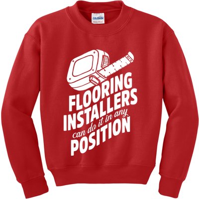 Contractor Position Floor Installation Kids Sweatshirt