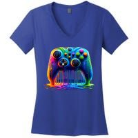 Colorful Passion For Gaming Gamer Graphic Design Cute Gift Women's V-Neck T-Shirt