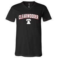 Clearwooder Philly Funny Baseball Tee Clearwater FL Spring V-Neck T-Shirt