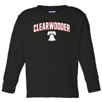 Clearwooder Philly Funny Baseball Tee Clearwater FL Spring Toddler Long Sleeve Shirt