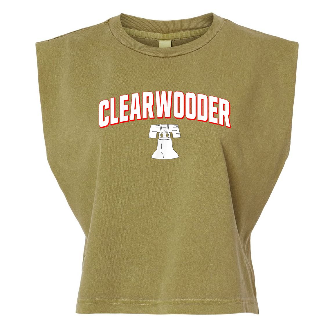 Clearwooder Philly Funny Baseball Tee Clearwater FL Spring Garment-Dyed Women's Muscle Tee