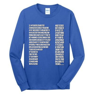 Cool Pi Filled Pi Day Math Lover Gift Tall Long Sleeve T-Shirt