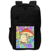 Chief Psychedelic Frog Toad Holding Trippy Mushroom Impact Tech Backpack