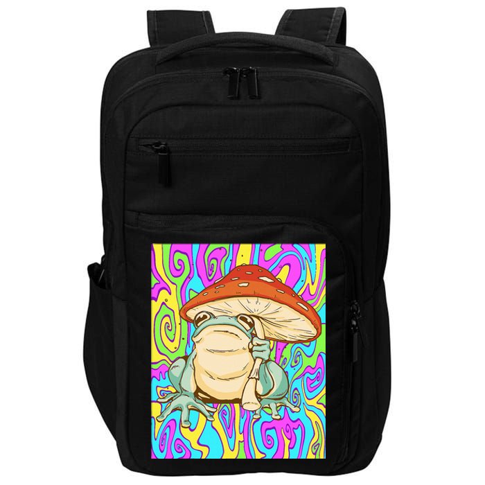 Chief Psychedelic Frog Toad Holding Trippy Mushroom Impact Tech Backpack