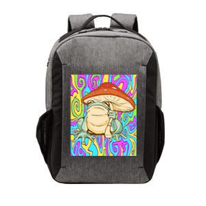 Chief Psychedelic Frog Toad Holding Trippy Mushroom Vector Backpack