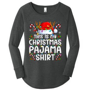 Christmas Pajama Funny Xmas Pjs Women's Perfect Tri Tunic Long Sleeve Shirt