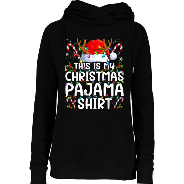 Christmas Pajama Funny Xmas Pjs Womens Funnel Neck Pullover Hood