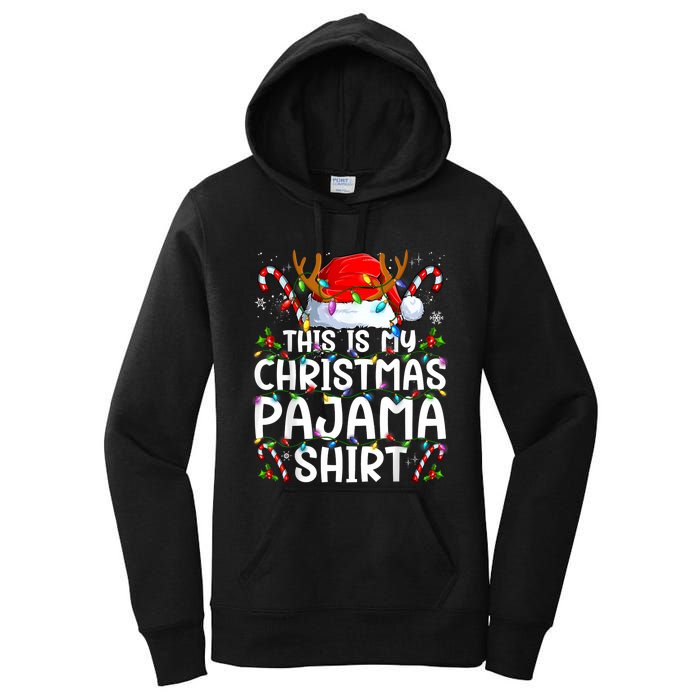 Christmas Pajama Funny Xmas Pjs Women's Pullover Hoodie