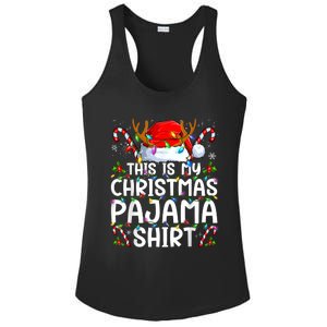 Christmas Pajama Funny Xmas Pjs Ladies PosiCharge Competitor Racerback Tank