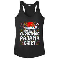 Christmas Pajama Funny Xmas Pjs Ladies PosiCharge Competitor Racerback Tank