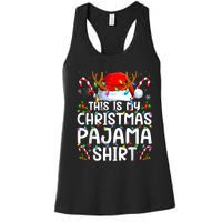 Christmas Pajama Funny Xmas Pjs Women's Racerback Tank