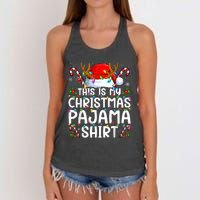 Christmas Pajama Funny Xmas Pjs Women's Knotted Racerback Tank