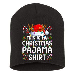 Christmas Pajama Funny Xmas Pjs Short Acrylic Beanie