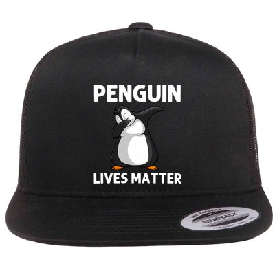 Cute Penguin For Zookeeper Penguin Lovers Dabbing Flat Bill Trucker Hat