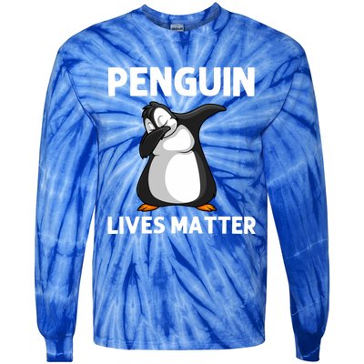 Cute Penguin For Zookeeper Penguin Lovers Dabbing Tie-Dye Long Sleeve Shirt