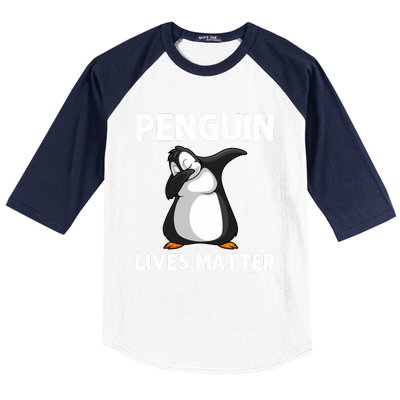 Cute Penguin For Zookeeper Penguin Lovers Dabbing Baseball Sleeve Shirt