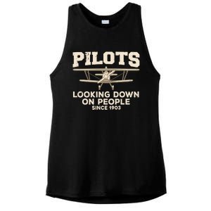 Cool Pilot For Men Women Aircraft Pilot Airplane Flying Ladies PosiCharge Tri-Blend Wicking Tank