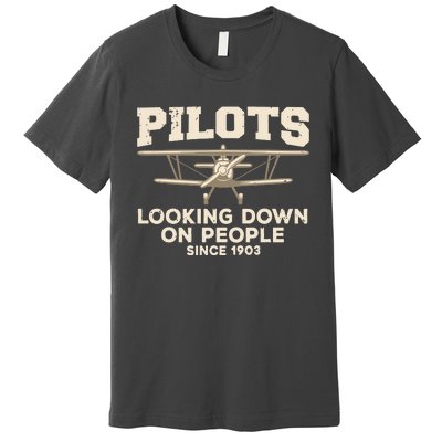 Cool Pilot For Men Women Aircraft Pilot Airplane Flying Premium T-Shirt