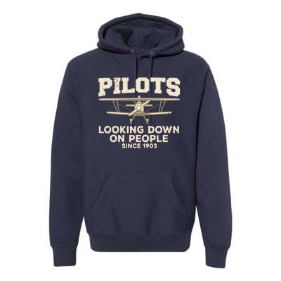 Cool Pilot For Men Women Aircraft Pilot Airplane Flying Premium Hoodie